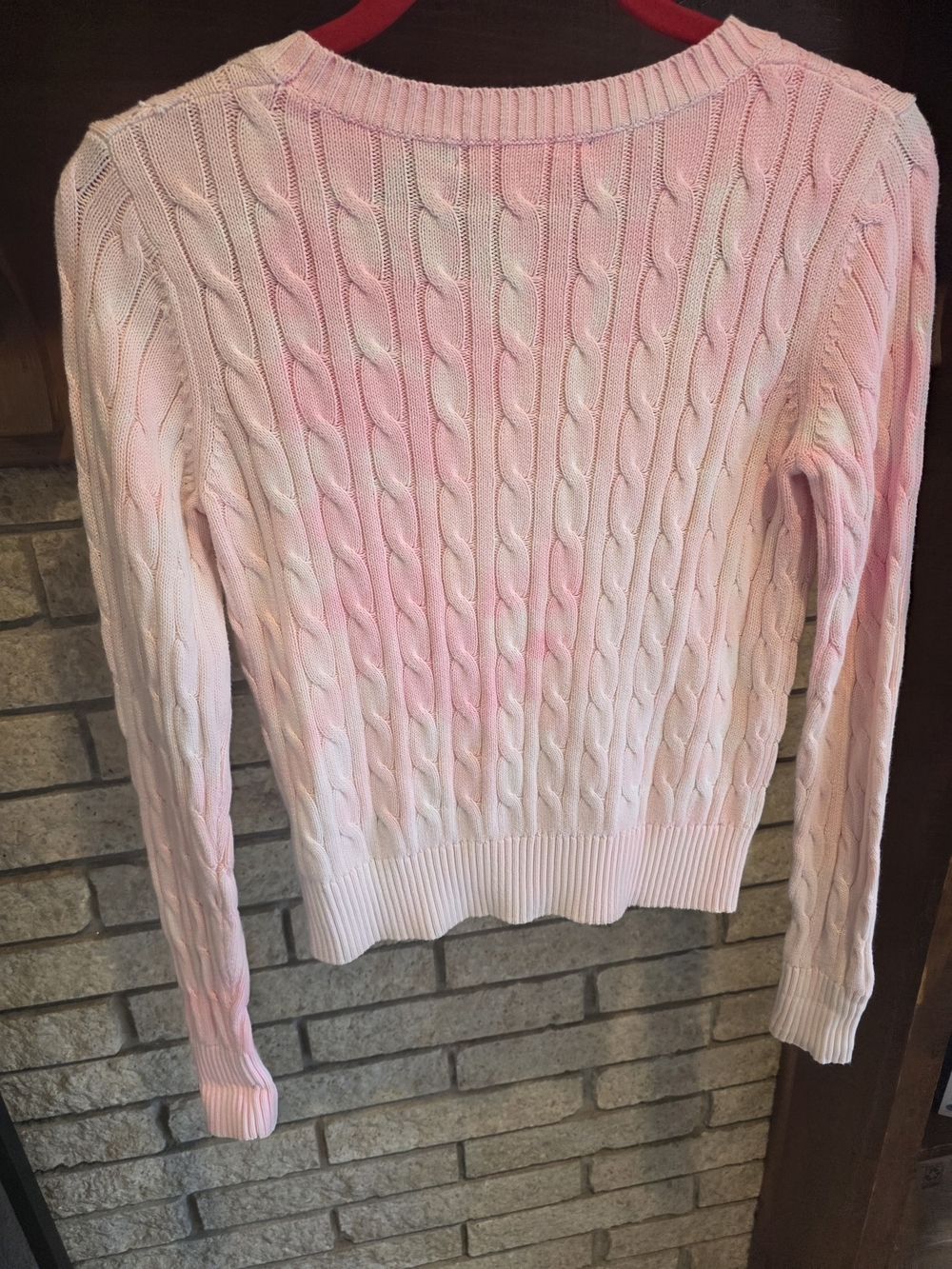 Lilly Pulitzer Women's Pink Cable Knit Crewneck Sweater - Picture 4 of 5